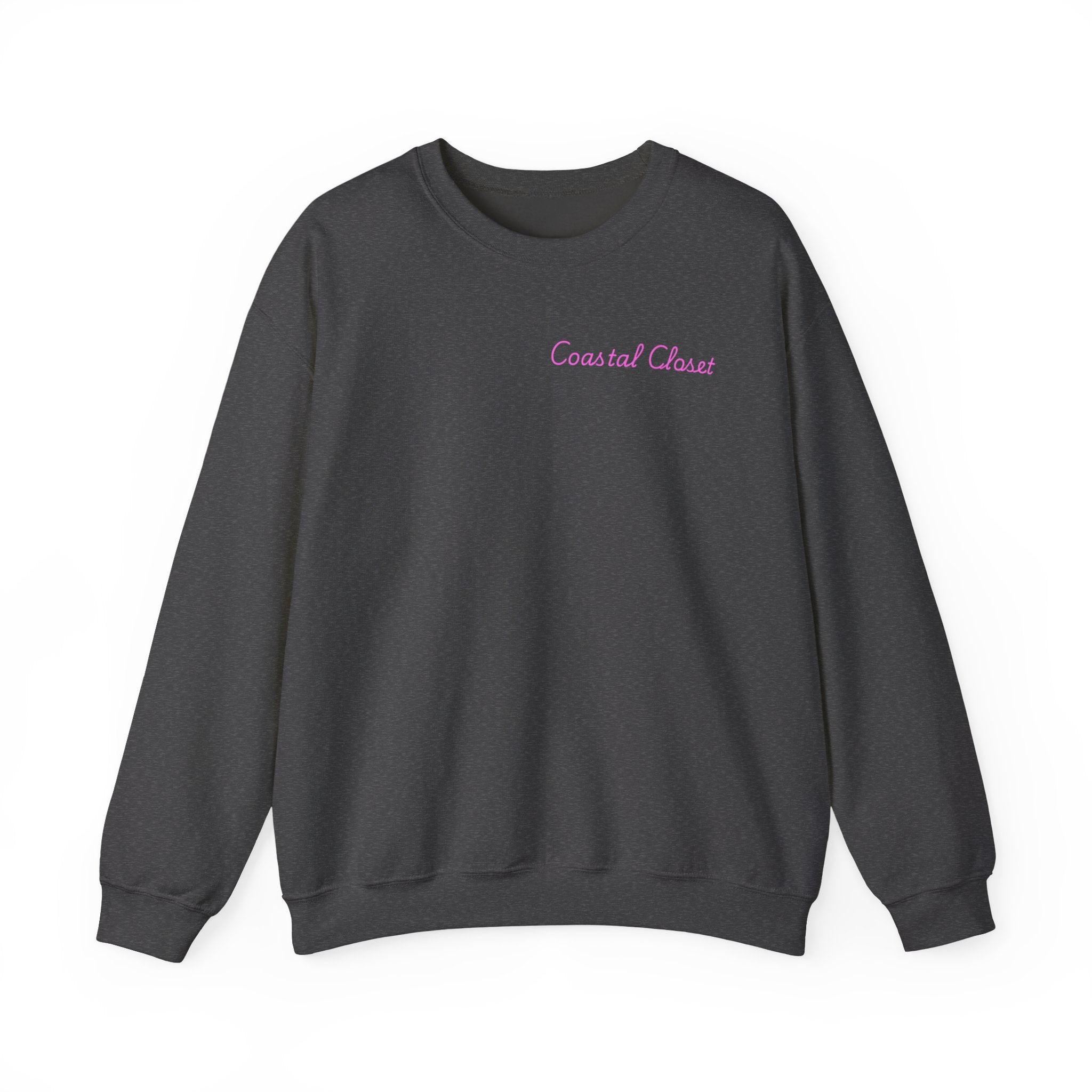 'Coastal Chase' Minimal Script Crewneck Sweatshirt